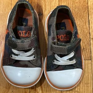 Polo Ralph Lauren camouflage canvas sneakers for toddlers size 4